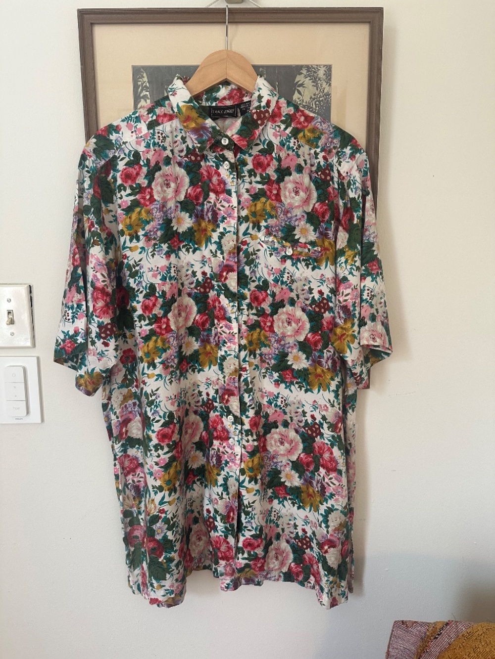vintage floral flowery collared blouse